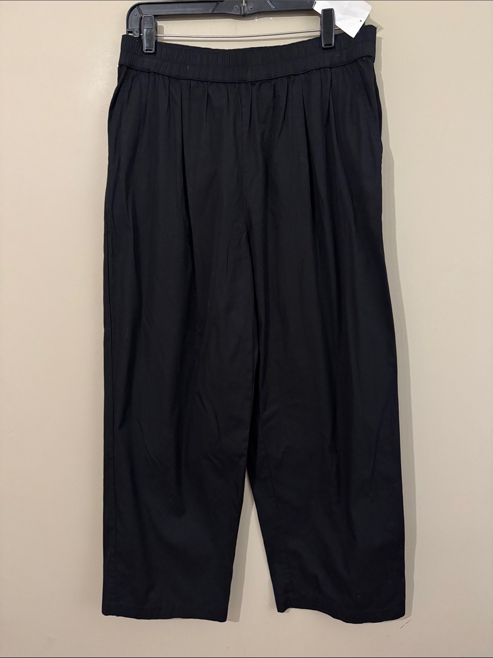 NWOT- Nordstrom Cotton Knit Pull on Pants, black, size medium
